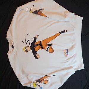 Naruto Graphic White Sweatshirt